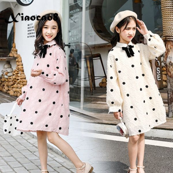 

girls dress brand kids winter dresses for girls cute dot elegant bow princess dress baby girl fall clothes christmas party dress, Red;yellow