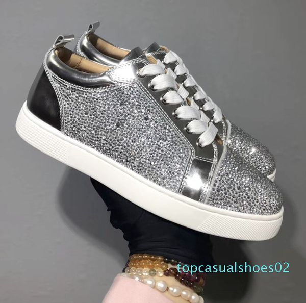 

дизайнерская роскошная обувь мужчины женщины шипованные шипы кроссовки на платформе старинные натуральная кожа повседневная заклепка кроссов, Black