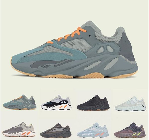 

new carbon blue 700 v2 wave runner running shoes men women inertia teal blue vanta solid grey sports kanye west designer shoes sneakers