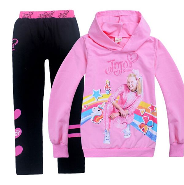 

clothing set tracksuits for girls jojo siwa hoody+cotton pants toddler kids teen hoodie costume thanksgiving toddler clothes, White