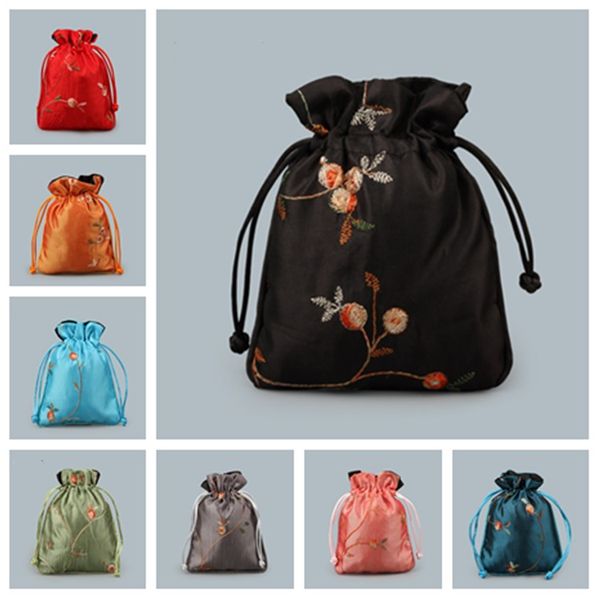 

new chinese straight tube pull rope sachet bag wedding gift packaging jewelry collection bag gift bag packaging t2c5019