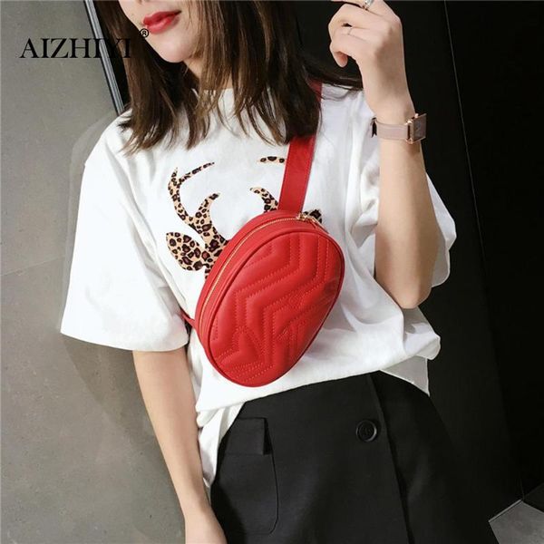 

2019new design women heart oval shoulder waist bags women fanny belt packs crossbody chest bags