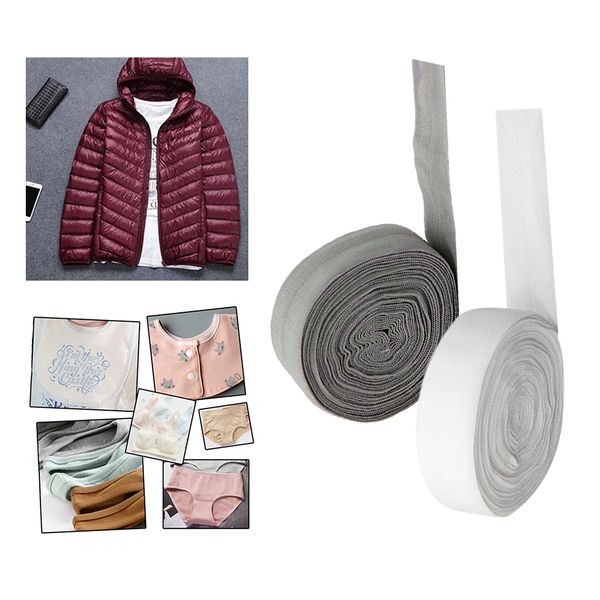 

2 pieces bias binding elastic band folding tape folding rubber, 20mm, binding tape rubber sewing white and gray, 10m / piece, Black