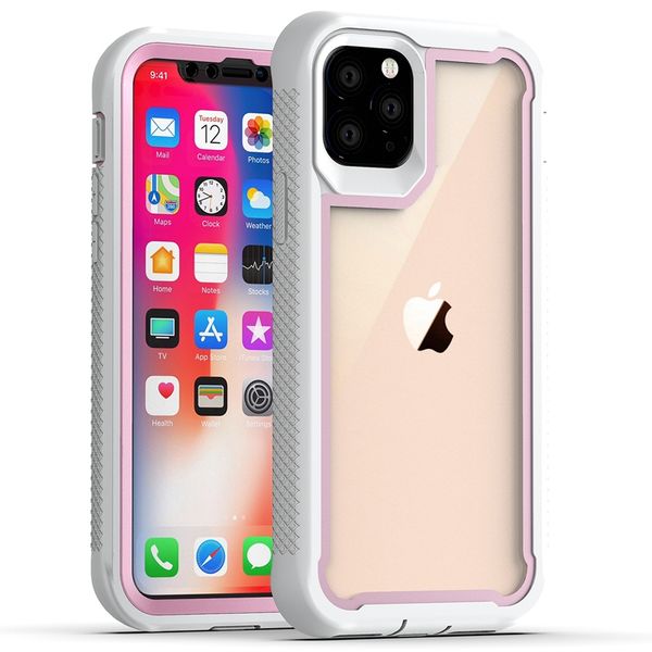 

anti-dropping edge rugged phone case for samsung s20 ultra s10 plus a10s a20s a30s a50s a50 robot design clear acrylic protector