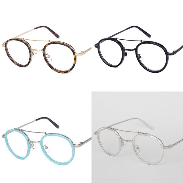 

round fashion all-match girls' plain myopia large frame metal myopia glasses frame boys' artistic glasses 9012, Silver
