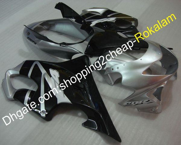 

motorcycle fittings for honda cbr600 f4 1999 2000 99 00 cbr 600 cbr600f cbr600f4 black silver abs motorbike fairing (injection molding)
