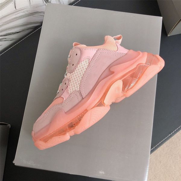 

2019 fashion paris crystal triple-s sports shoes triple-s casual dad shoes men's sports designer shoes size 35-41 t07, Black