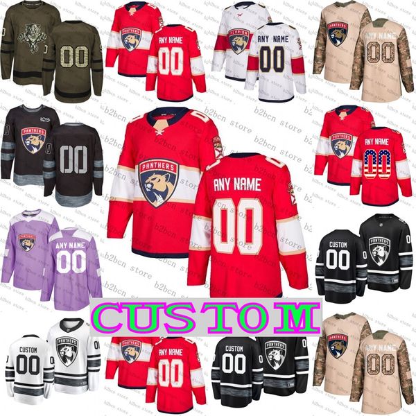 

custom florida panthers 72 sergei bobrovsky jersey any number name men women youth kid white red blue third barkov huberdeau hoffman yandle, Black;red