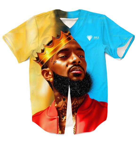 

real us american size king nipsey 3d sublimation print new fashion button up shirts plus size 3xl 4xl 5xl 6xl, White;black