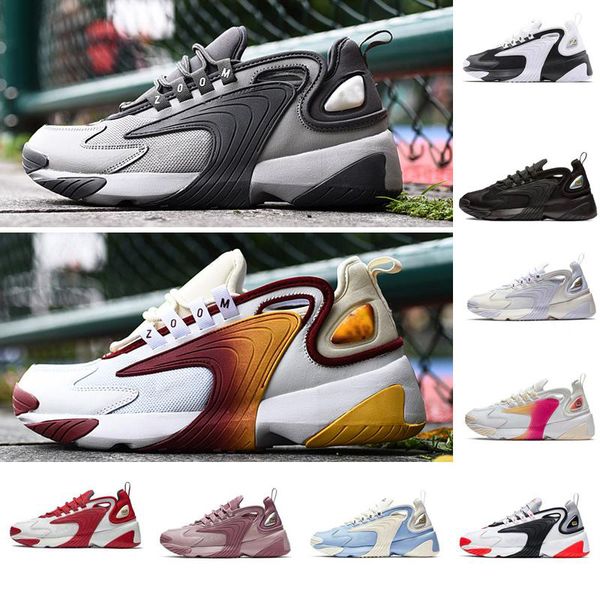 

2019 men zoom 2k lifestyle running shoes white black blue zm 2000 90s style trainer designer outdoor sneakers m2k women causal shoes