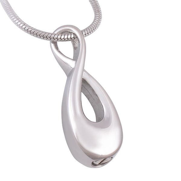 

stainless steel 316l memorial infinity cremation jewelry for ashes eternity funeral urn keepsake necklace, Silver
