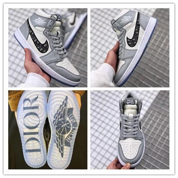 

модельеры косые x aj 1 высокая og обувь homme x kaws0 ким джонс повседневная обувь баскетбольные кроссовки, Blue;gray