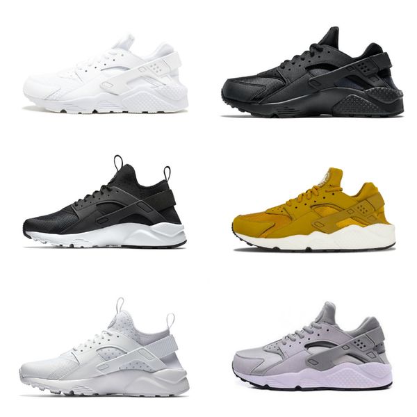 

2020 new air huarache 1.0 4.0 men running shoes stripe red balck white rose gold women trainer breathable fashion sneakers, Black