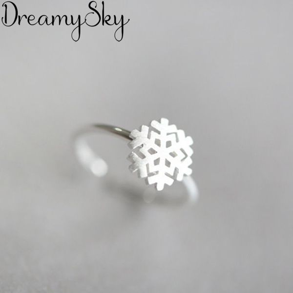 

personality exaggeration 925 sterling silver snow rings for women bijoux adjustable open ring s925 joyas de plata anillos, Slivery;golden