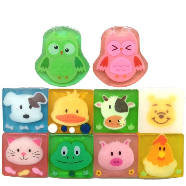 

Efashionlala 100% natural Children cartoon Oil Handmade Soap Portable Bath
