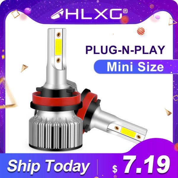 

hlxg auto car headlight h7 led bulbs hi lo headlight 10000lm h1 h11 h8 h9 9005 9006 hb4 hb3 led h4 lampada bulb car lamp