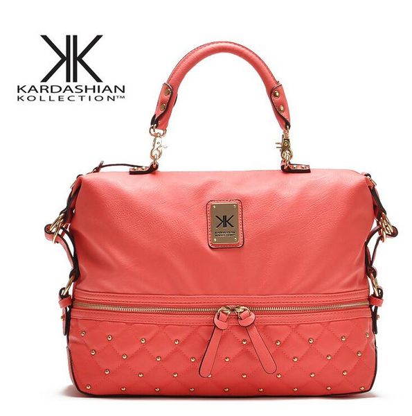 

designer-fashion kardashian kollection brand black chain women handbag shoulder bag big capacity kk bag totes messenger bag shopping