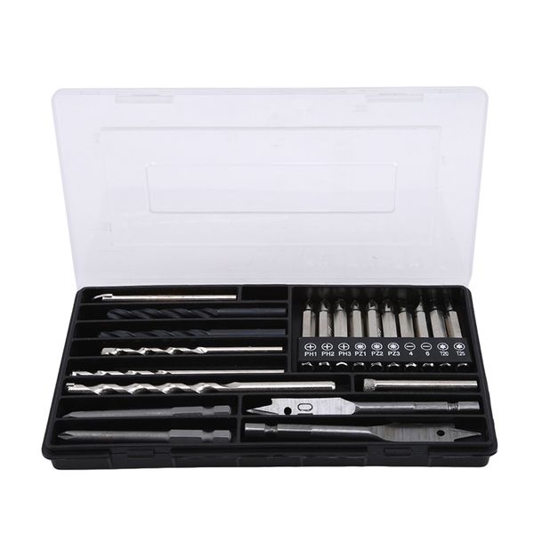 

21pcs anti slip screwdriver bits set quick release hex shank magnetic tip single side screw driver bit
