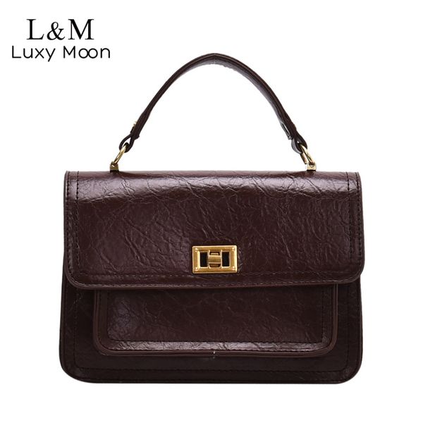 

pu leather satchels women crack hasp bags fashion female handbags shoulder bags luxury ladies crossbody bag xa606h t200428