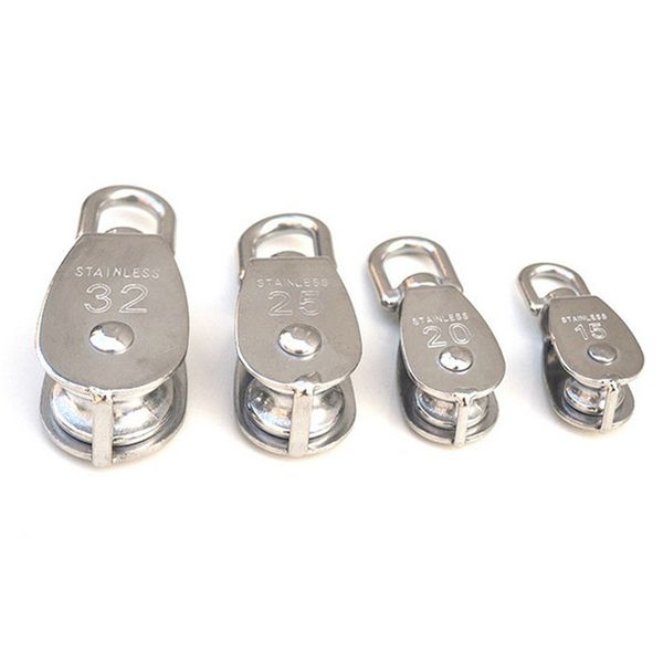 

stainless steel lifting rope pulley wheel double single wheel swivel pulley block heavy duty transmission hardware m15/m20/m25