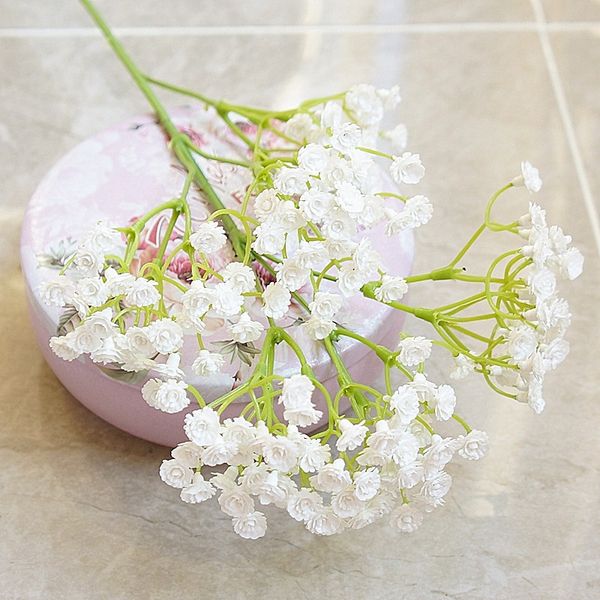 

single branch high imitation soft rubber starry wedding bouquet simulation flower home decoration artificial flowers wholesale