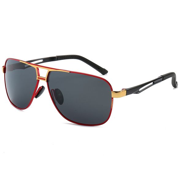 

european and american style fashion brand designer big box polarized sunglasses men's driving sunglasses personality glasses metal fram, White;black
