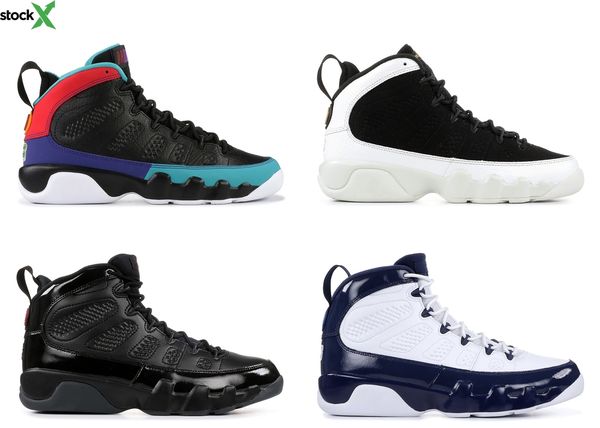 

with box 2020 mens basketball shoes 9s for men sneakers city of flight bred university blue dream it do it size us7-13, Black