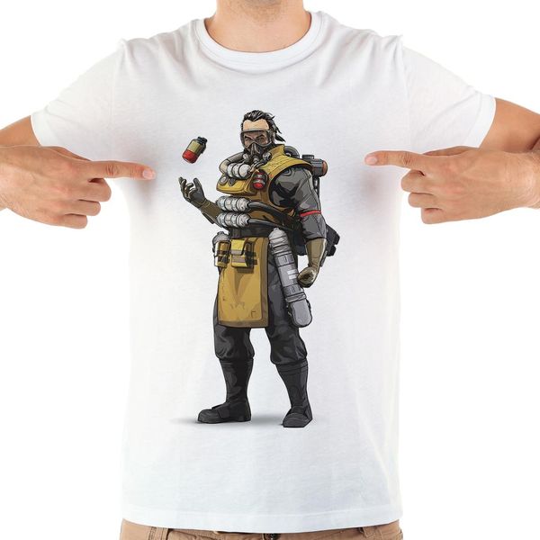 

apex legends heros funny tshirt men jollypeach brand summer 2019 new white short sleeve casual homme cool t shirt, White;black