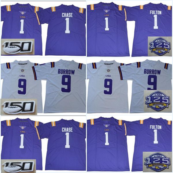 

lsu # 9 джо барроу # 125-150-1 ja'marr chase # 1 kristian fulton # 7 грант delpi # 3 оделл бекхэм младший колледж трикотажных изделий # 7 ле, Black;red