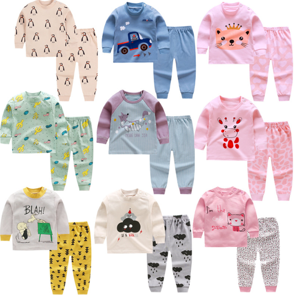 

children's pajamas kids clothes cartoon lion pajamas set baby boys long sleeve pyjamas child pijama infantil girls night wear, Blue;red