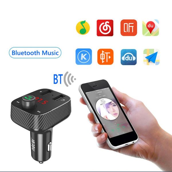 

intelligent bluetooth fm transmitter support hands-calls car tf card u disk mp3 player 3.0 dual usb charger car electronics