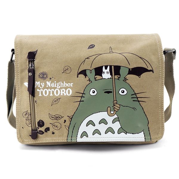 

fashion totoro crossbody bag men messenger bags canvas shoulder bag cartoon anime neighbor male school letter tote handbag