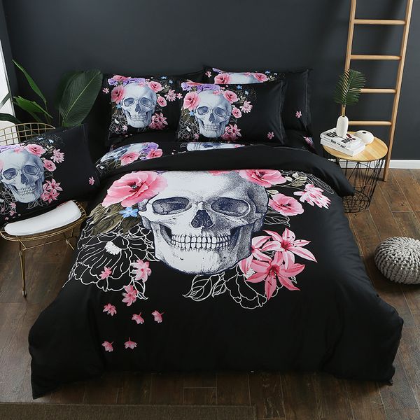 

flower head digital print bedding set quilt cover design bed set bohemian a mini van bedclothes 3pcs be1271
