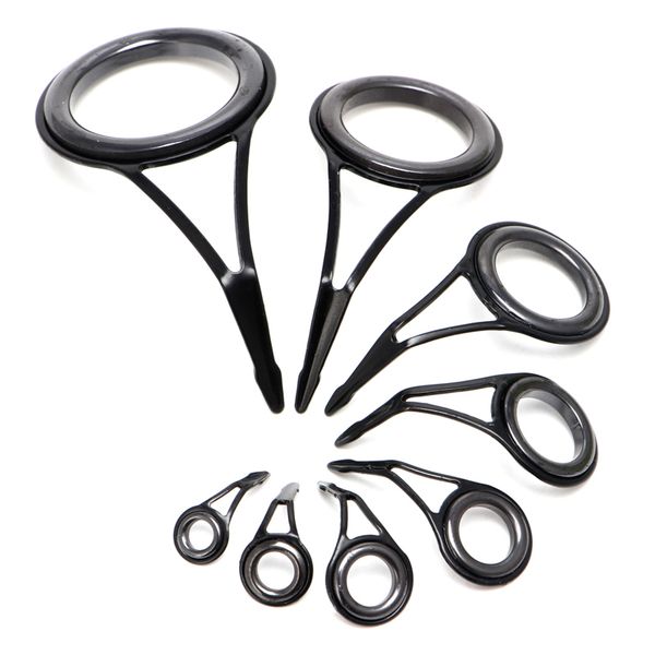 

8pcs 8 size fishing rod guide tip ring circle pole repair kit set fishing