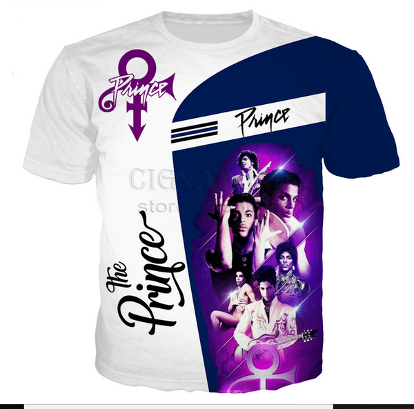 

2019 new design t shirt men/women hip hop singer prince rogers nelson 3d print t-shirts casual harajuku style tshirt streetwear k1226, White;black