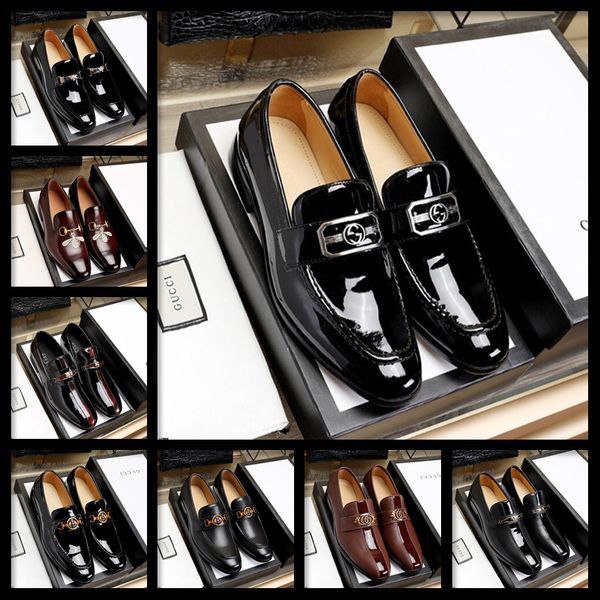 

19ff мужская патентные качества кожаные ботинки zapatos de hombre размер черная кожа мягкая человек платье обувь человек плоский классически, Black