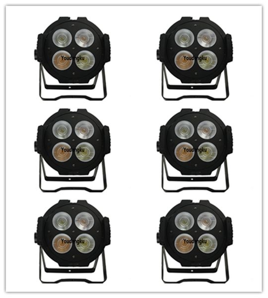 

6 pcs indoor par can 4pcs x50w dmx led par warm cold white 200w cob led par light