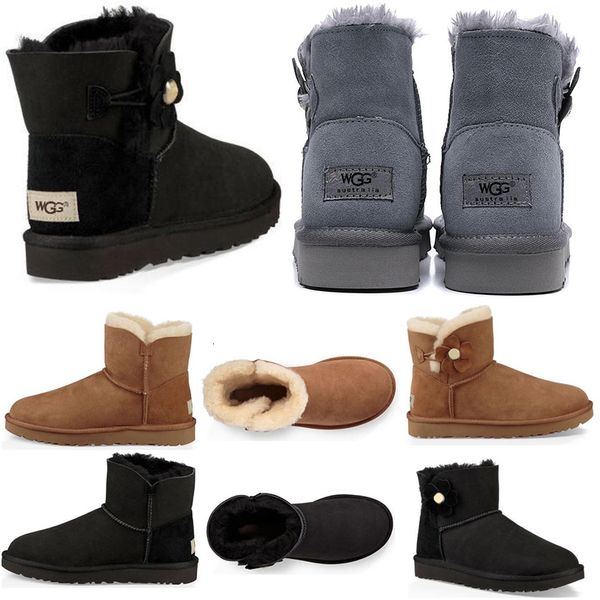 

2019 nice wgg women s australia women girl flower tall boots snow winter boots khaki grey black bow boots outdoor shoes