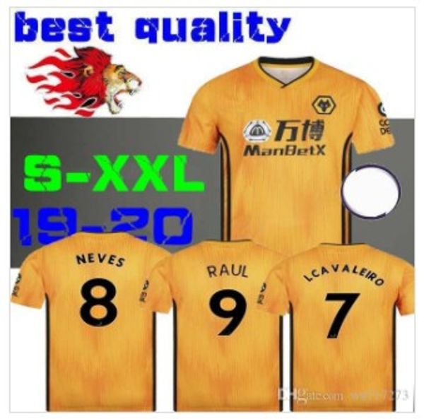 

2019 2020 Wolverhampton Wanderers NEVES top Soccer Jerseys 19 20 home away football shirts Doherty CAVALEIRO COSTA DIOGO J maillots de foot