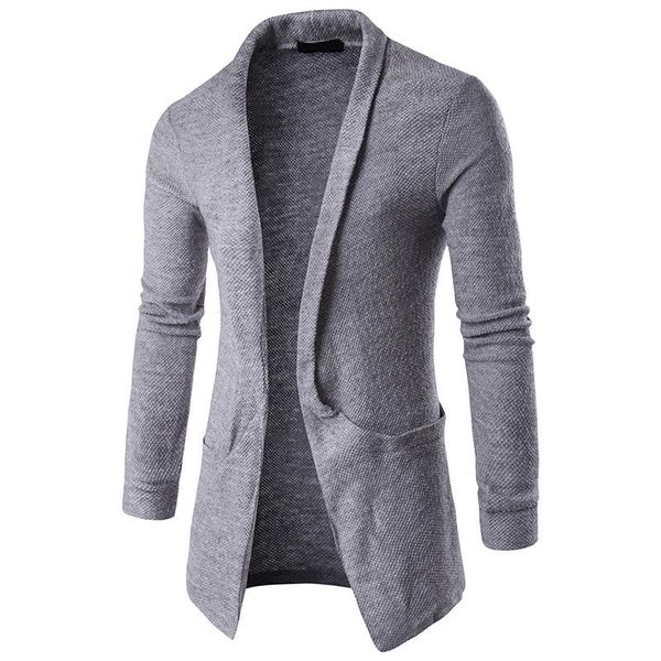 

missky men sweater knitted cardigan long sleeve solid color casual slim fit sweater jacket coat for fall&winter, White;black