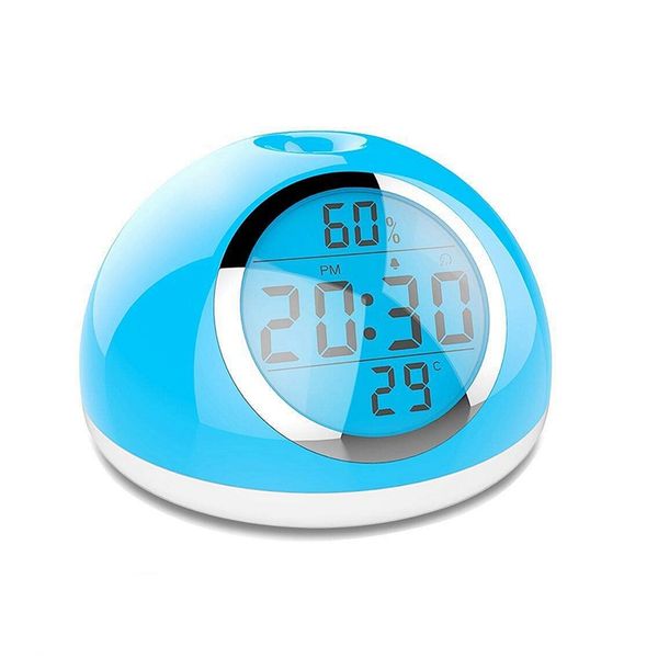 

new sunrise alarm clock, kids alarm clock, wake-up light digital clock 6 nature sounds with gesture sensing and snooze function