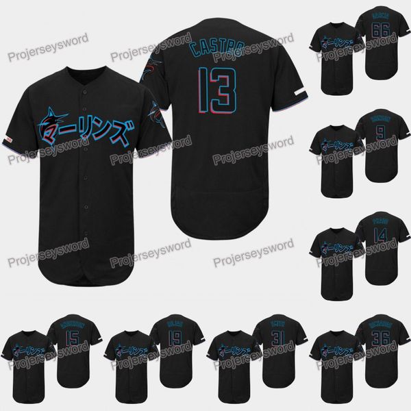 

Miami Starlin Castro 2019 Asian Heritage Month Relate Marlins Jersey Lewis Brinson Martin Prado Brian Anderson Miguel Rojas Caleb Smith