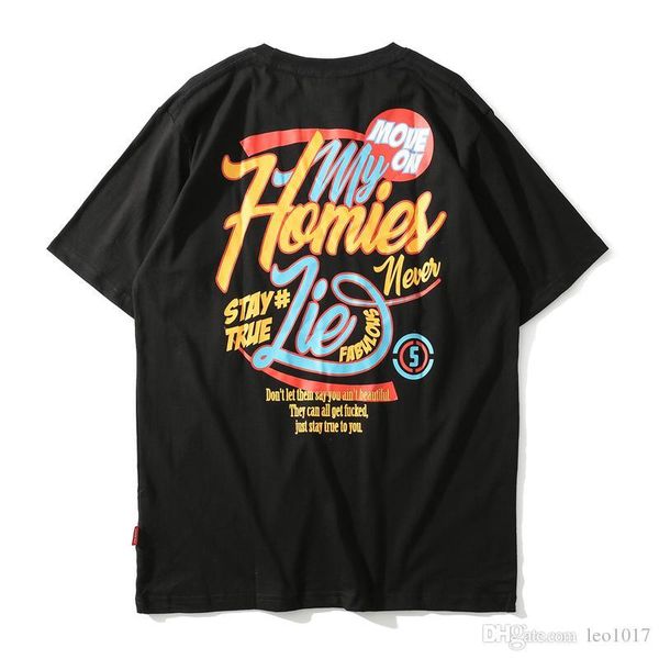

пребывание истинного слоган tshirt men 2019 summer letters printed hip hop тенниска с короткими рукавами хлопка футболка уличной, White;black