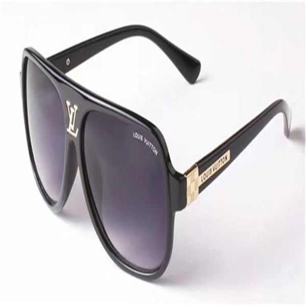 

mirror lens new driving vassl sunglasses for man woman matte gold frame green 58mm uv400 sun glasses w, Black