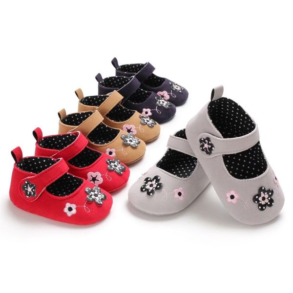 

emmabbay 2019 newborn baby girl bow anti-slip shoes soft sole sneakers prewalker cute shoes 0-18m