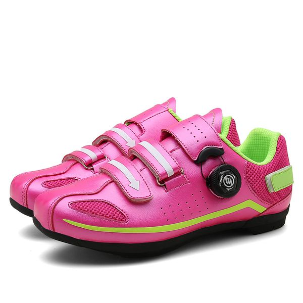 

breathable non-lock cycling shoes men women non-slip rubber soles road mountain bike mtb shoes eu size 36-44 four colors, Black
