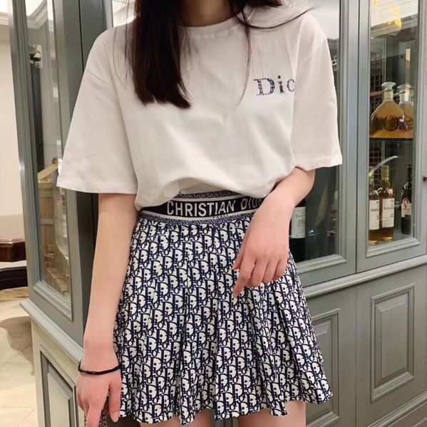 

Summer new luxury de igner t hirt hort kirt ladie brand print half length kirt uit lei ure fa hion pure white t hirt kirt uit
