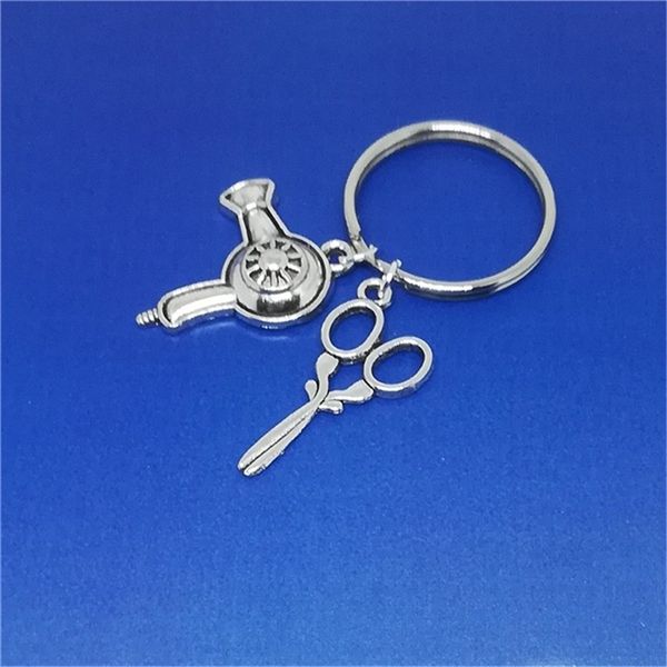 

3pcs hair stylist keychain, man accessories, tiny scissors keychain, hair dresser charm keychain, Silver