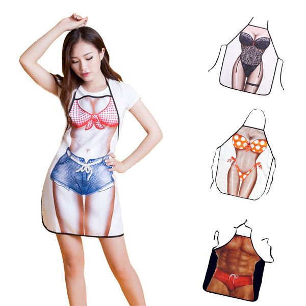 

cooking aprons for kitchen cooking 4 types fashion 1pc funny novelty waterproof naked men women bikini apron