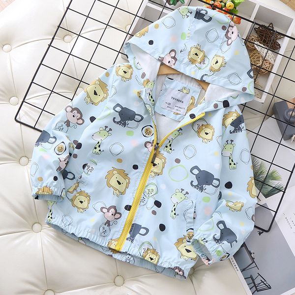 

spring декий жаке 2020 лев лон hood boy coat, Blue;gray